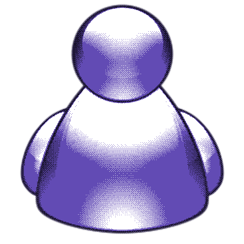 simple purple person icon